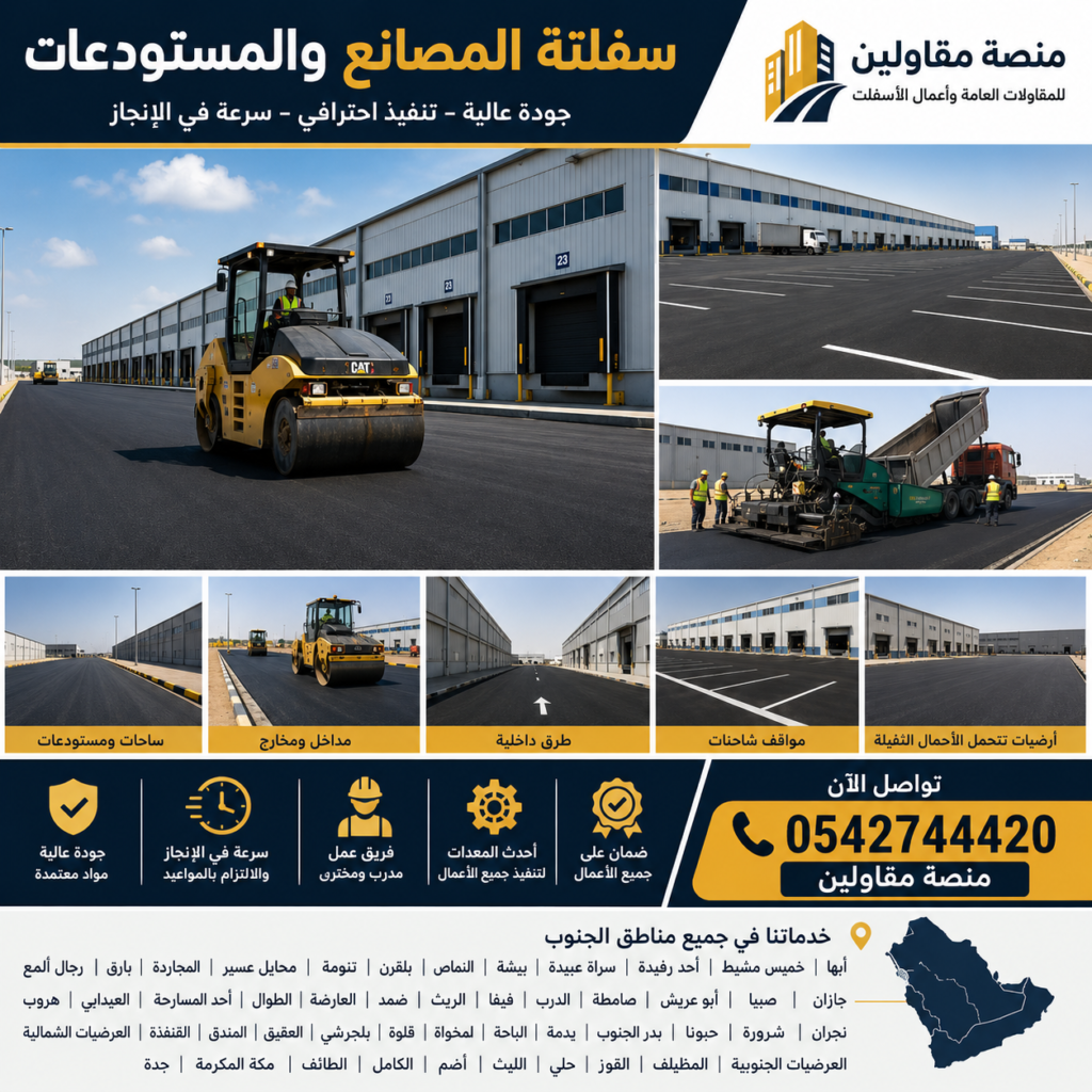 سفلتة المصانع والمستودعات